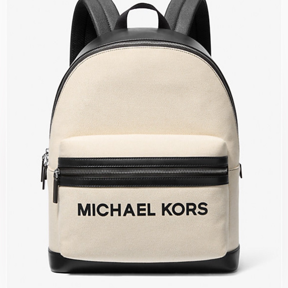 Michael Kors Cooper Canvas Backpack NWT two tone new with tag